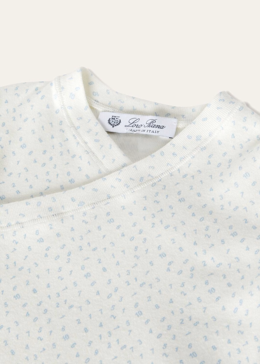 Body de algodão Little Numbers BRANCO/LOIRO