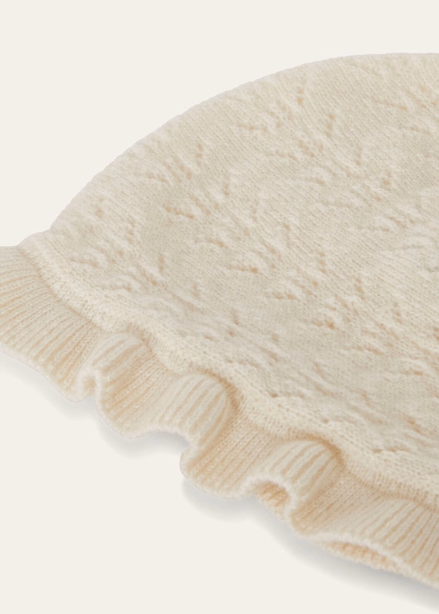 Touca Blossom Baby Cashmere Natural Branca Cash