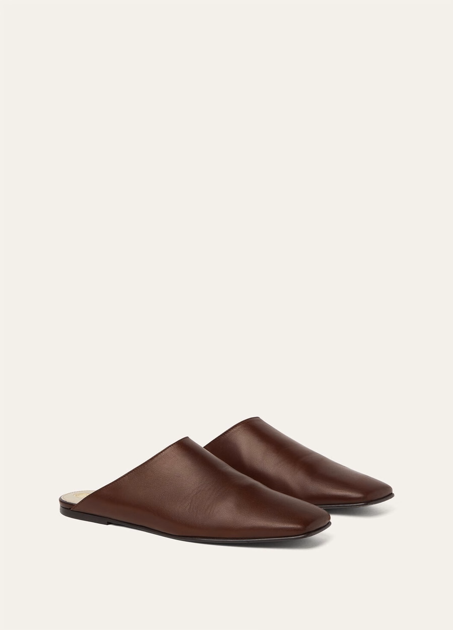 Alba Flat Mule Lamb Powder Brown