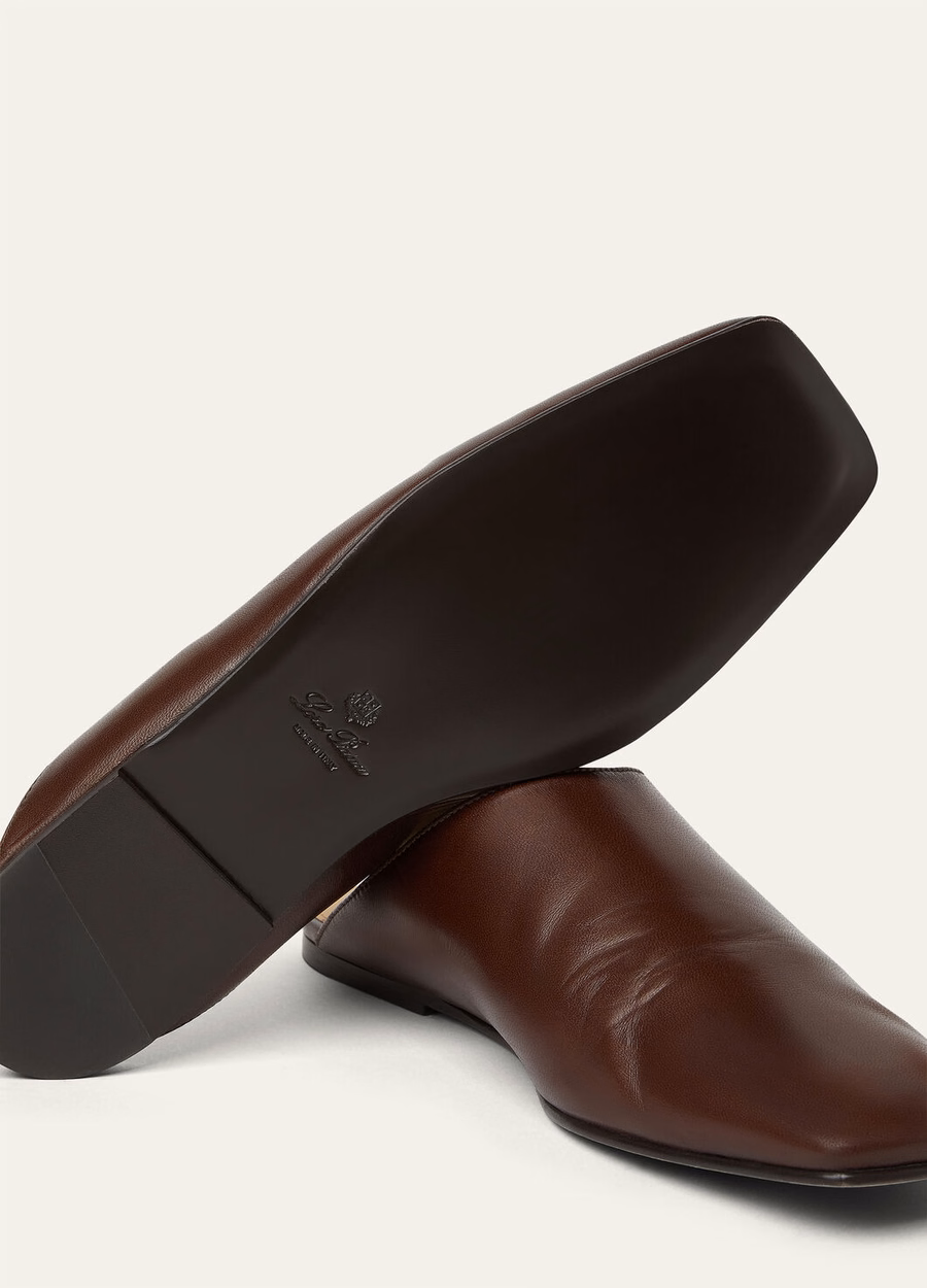 Alba Flat Mule Lamb Powder Brown