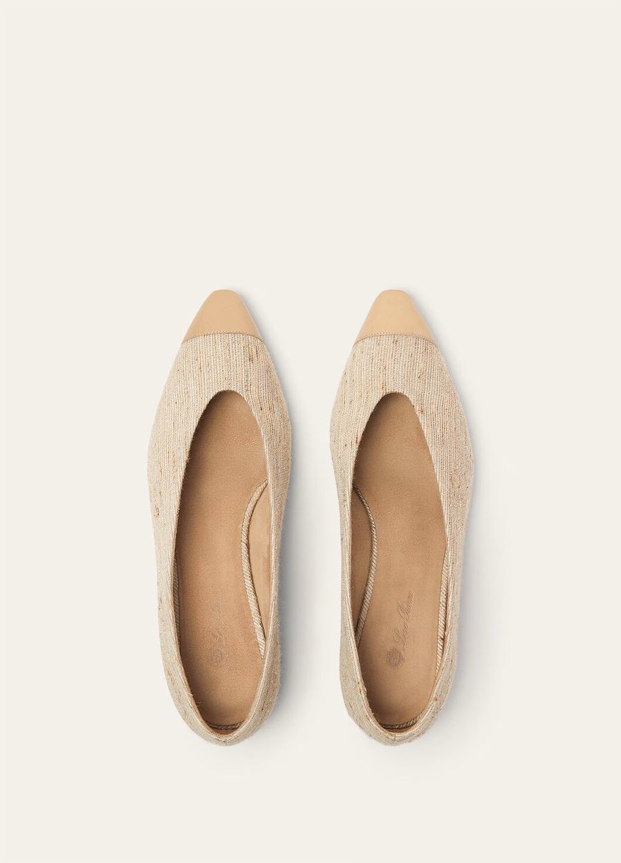 Sapatilha Rebecca Ballet em Viscose de Seda na cor Marrom