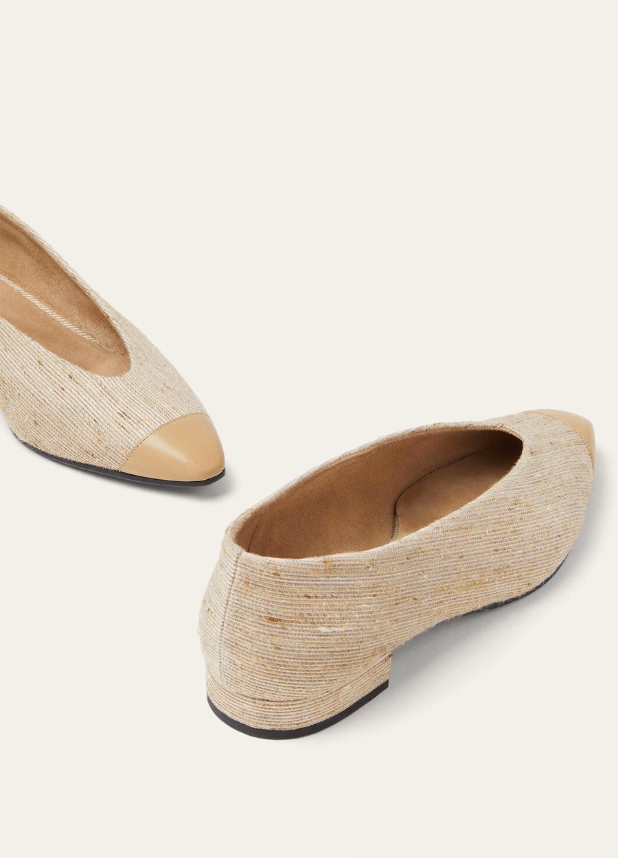 Sapatilha Rebecca Ballet em Viscose de Seda na cor Marrom