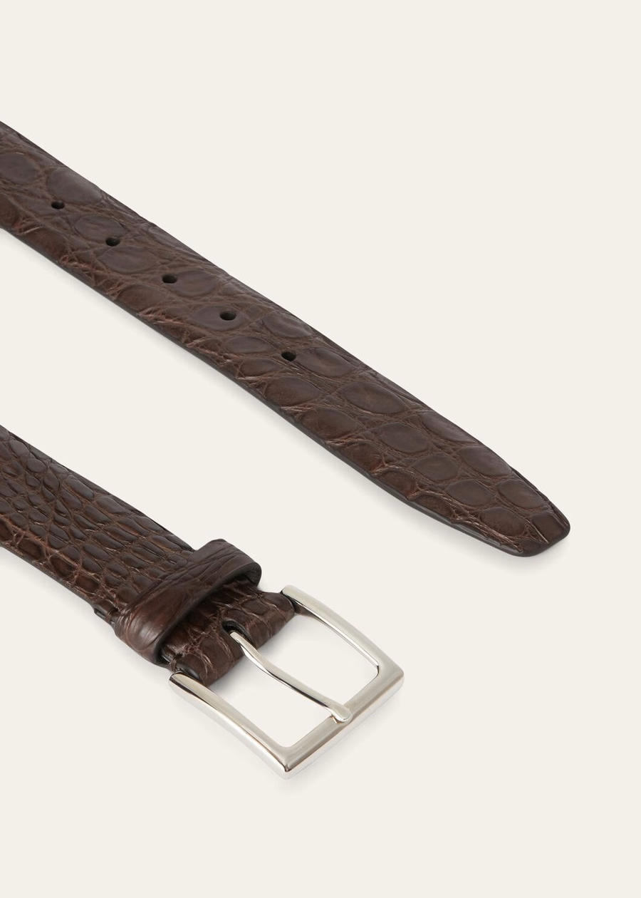 Couro Owen-Belt Caiman Chocolate