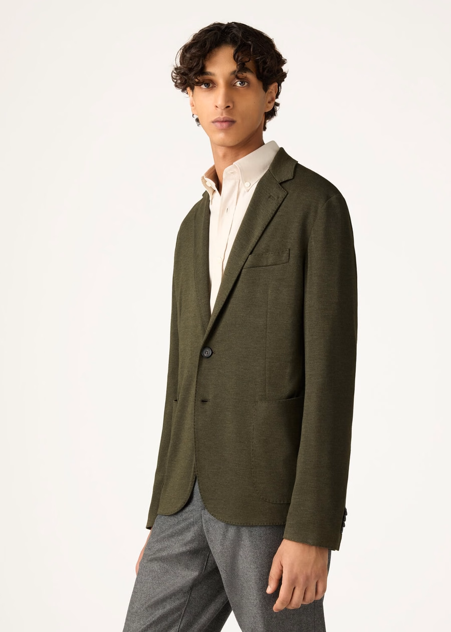 Jaqueta de suéter de cashmere e seda Pine Grove