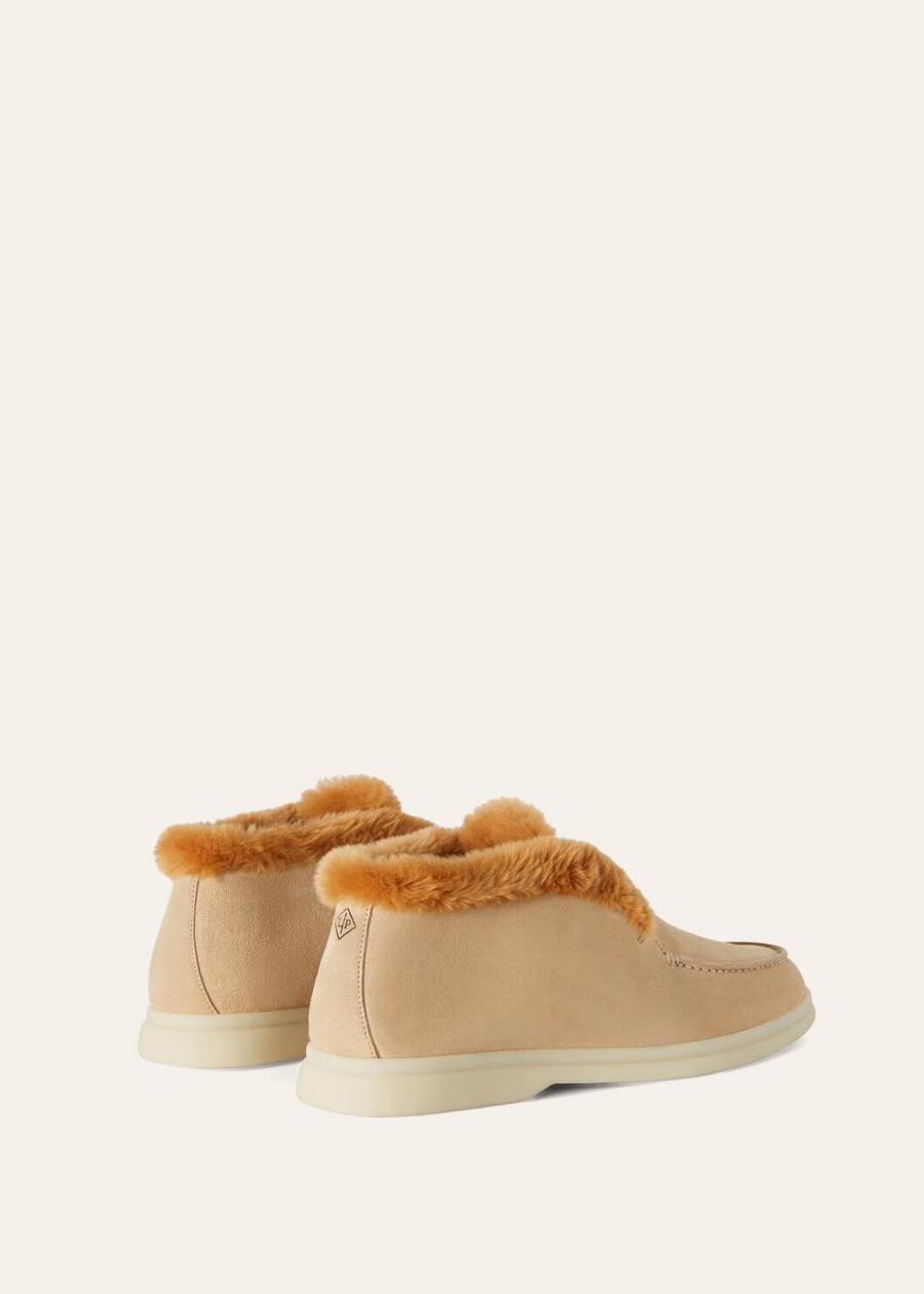 Botas de cano curto Windy Dunes em camurça com bico aberto