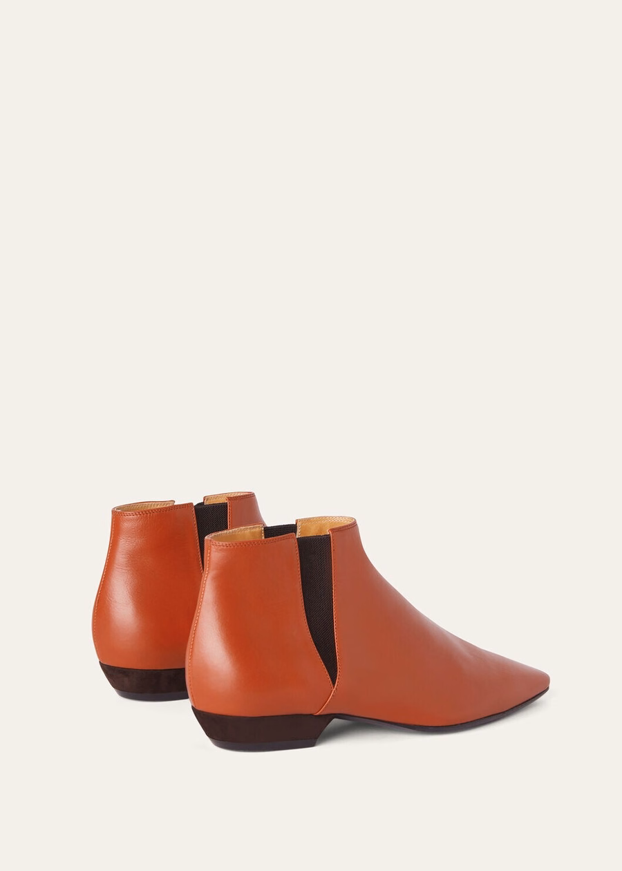 Botas de cano curto Sumire em pele de vitelo Deep Kummel