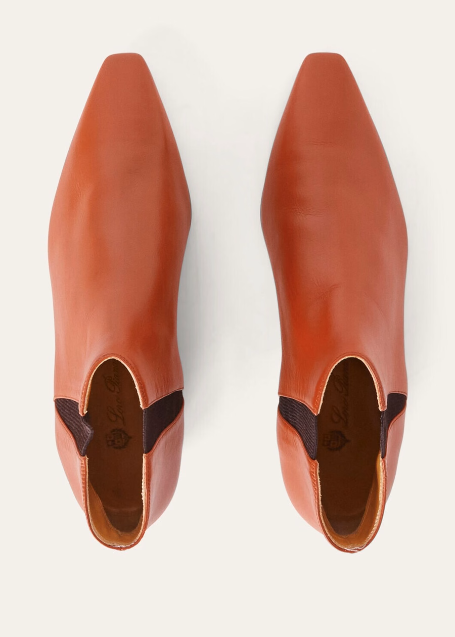 Botas de cano curto Sumire em pele de vitelo Deep Kummel