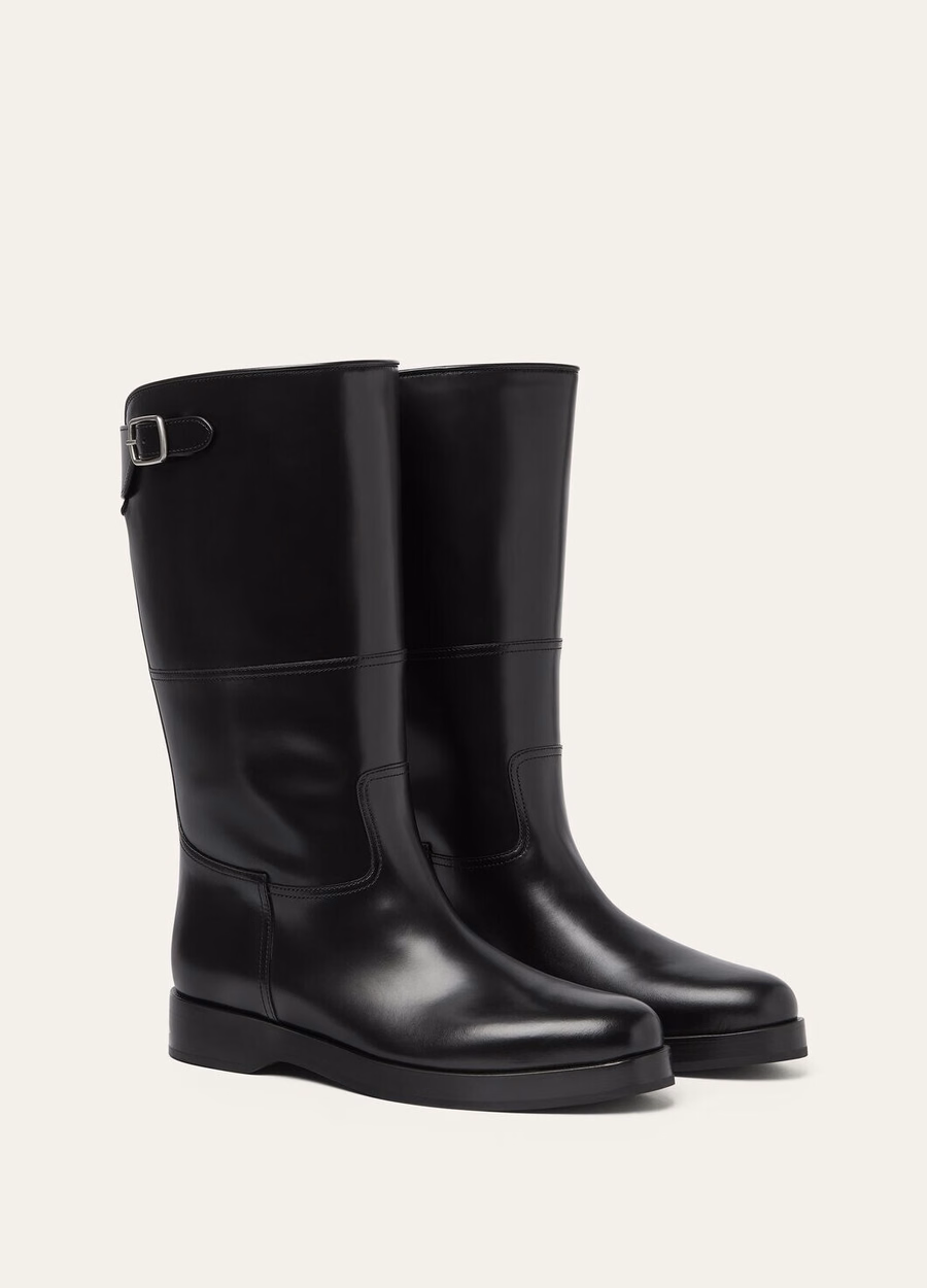 Bota Lupo em couro de bezerro preto