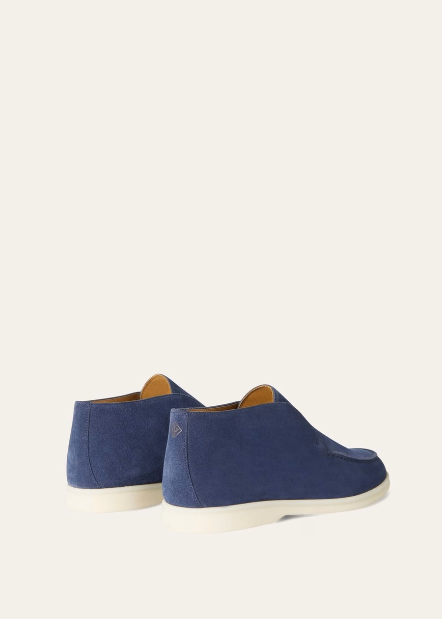 Botas de cano curto com bico aberto Walk Suede Racing Blue