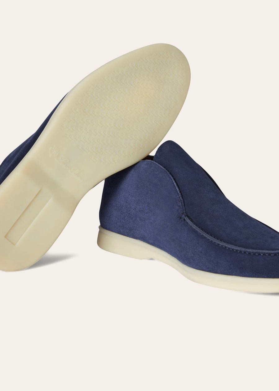 Botas de cano curto com bico aberto Walk Suede Racing Blue