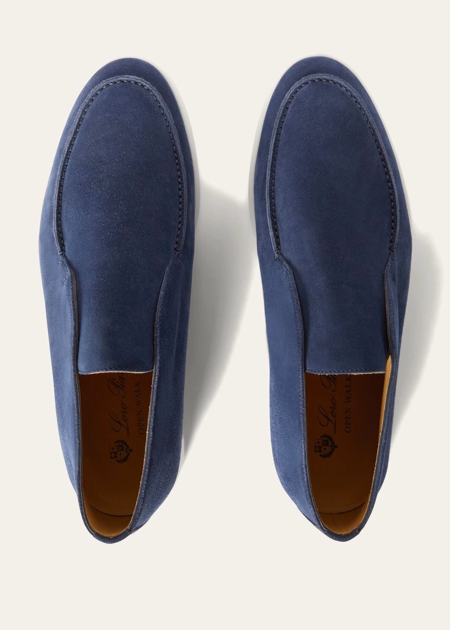 Botas de cano curto com bico aberto Walk Suede Racing Blue