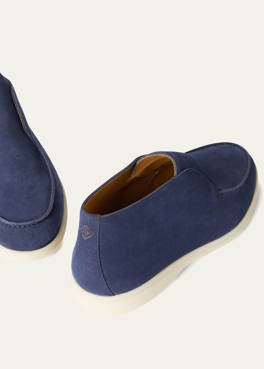 Botas de cano curto com bico aberto Walk Suede Racing Blue