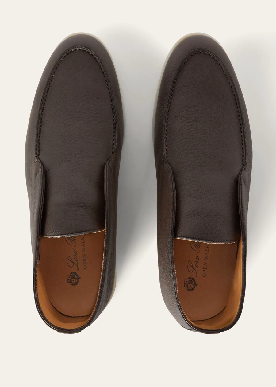 Botas Open Walk em couro de alce marrom muito escuro