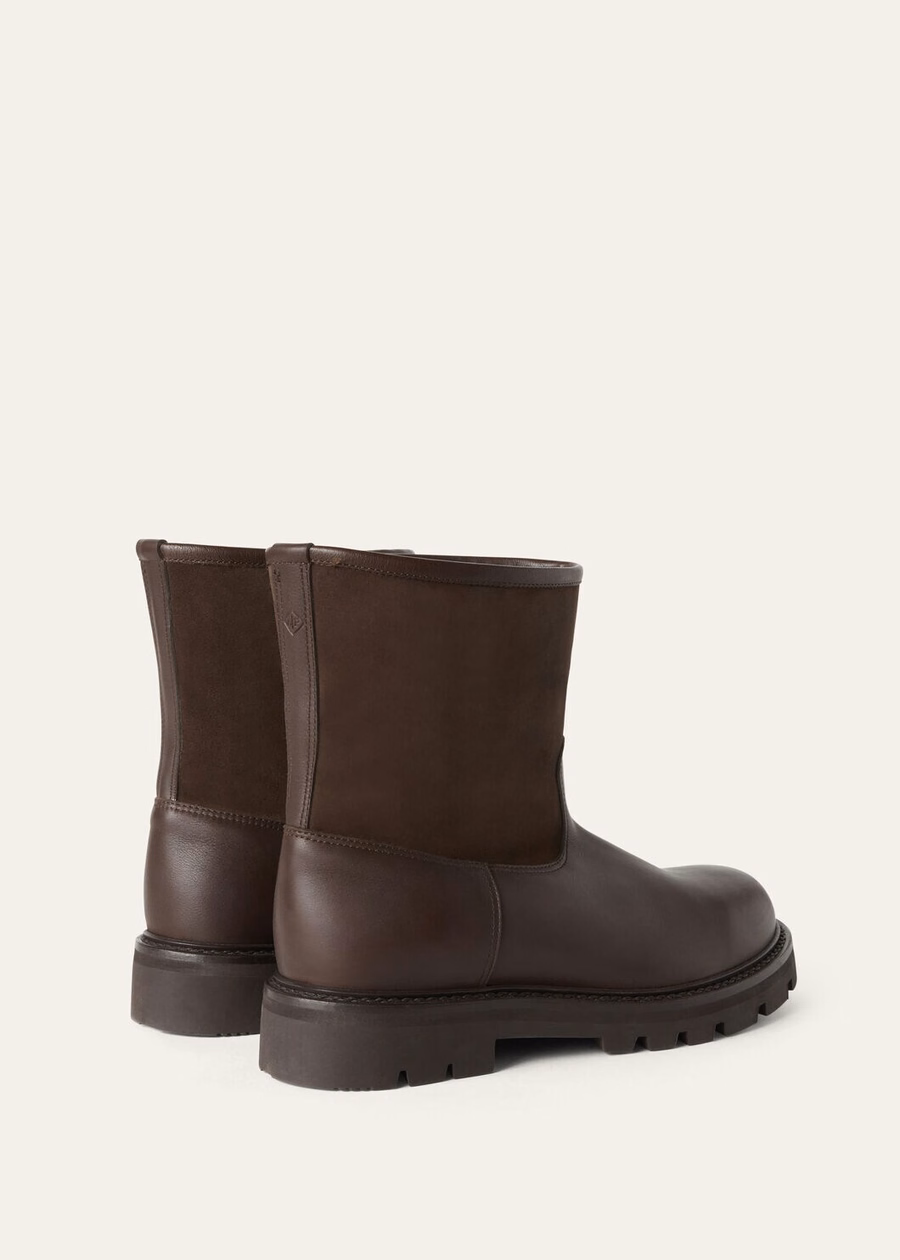 Suilven Walk Mid Trunk em couro de bezerro cor chocolate
