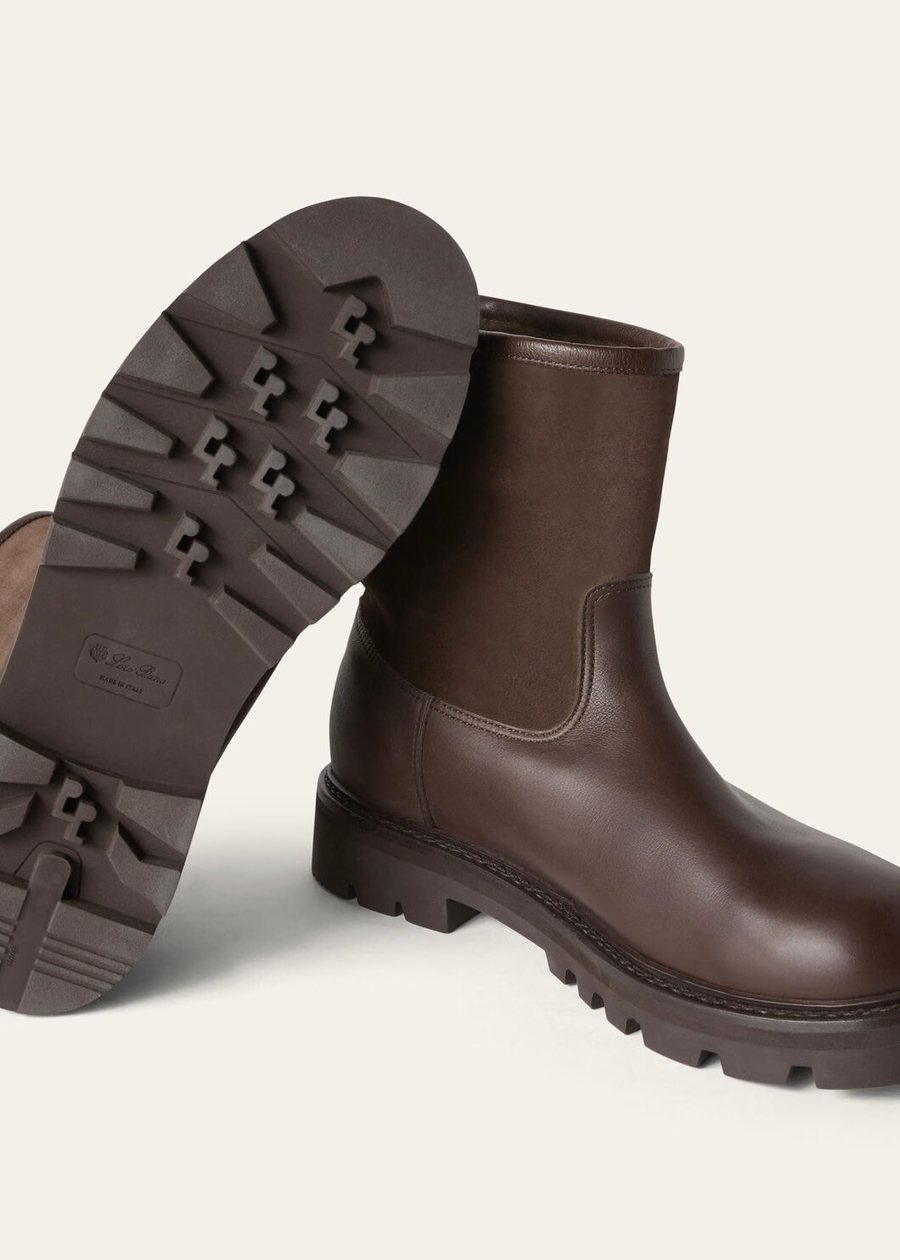 Suilven Walk Mid Trunk em couro de bezerro cor chocolate