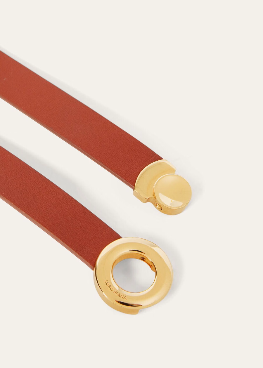 Pulseira de couro de bezerro Kummel escuro