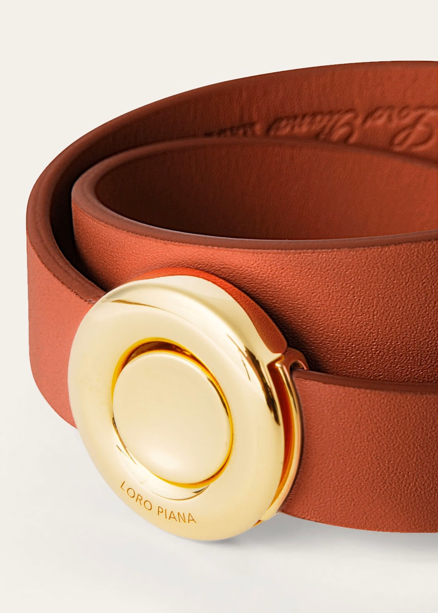 Pulseira de couro de bezerro Kummel escuro