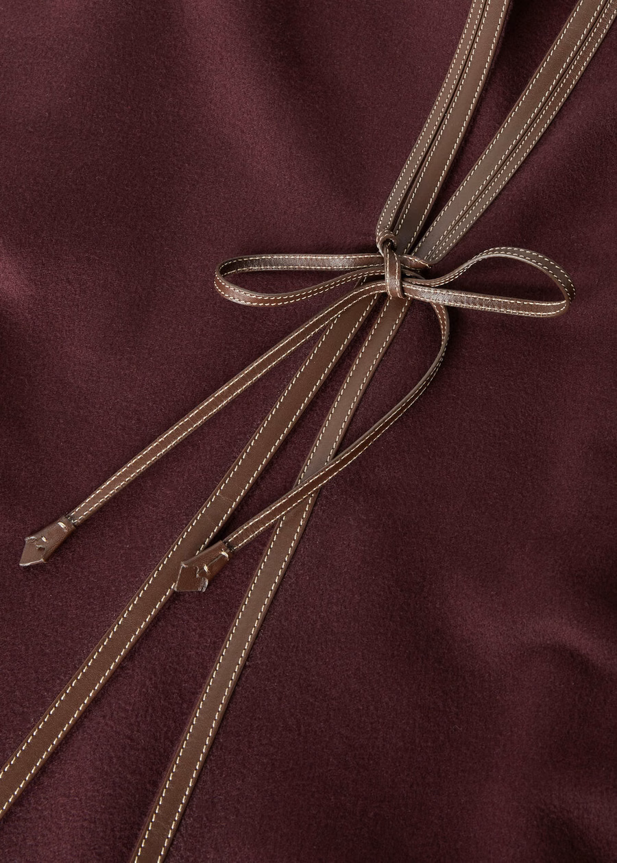Kristina Cape Cashmere Borgonha Escuro