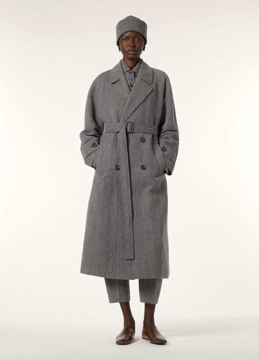 Casaco Foster em lã virgem cashmere azul marinho