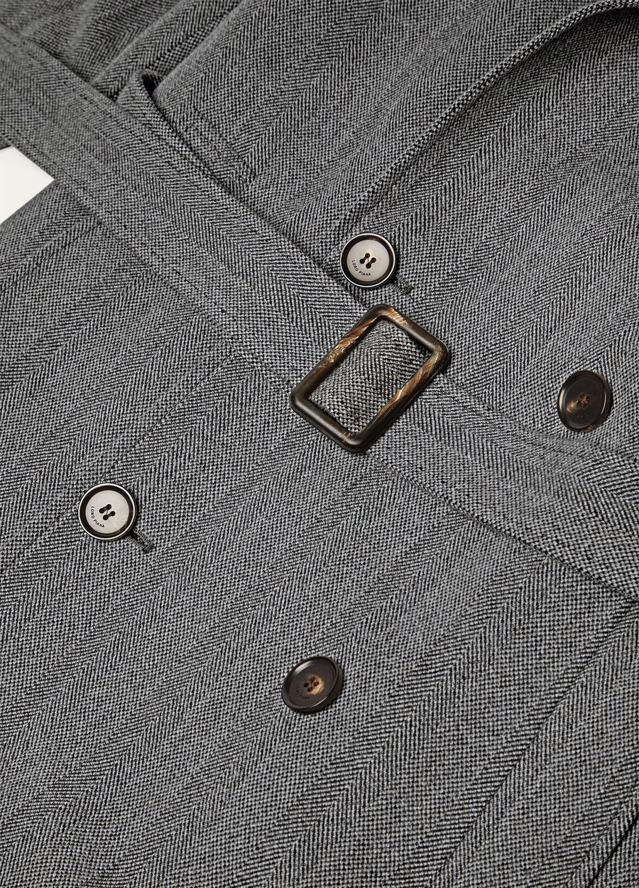 Casaco Foster em lã virgem cashmere azul marinho
