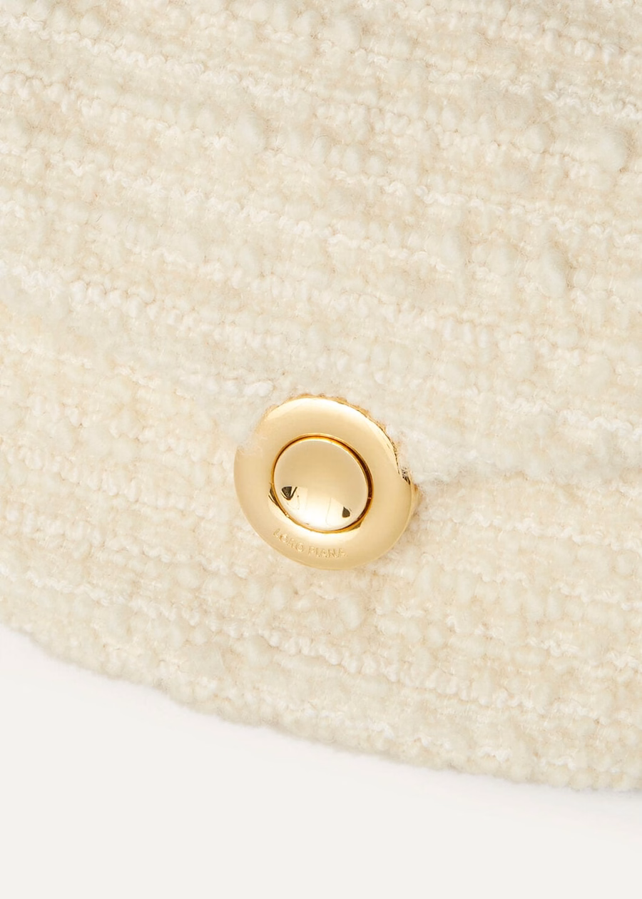 Bolsa Softy de Lã Virgem e Algodão com Anel, Baunilha Chai/Dourado ao Sol