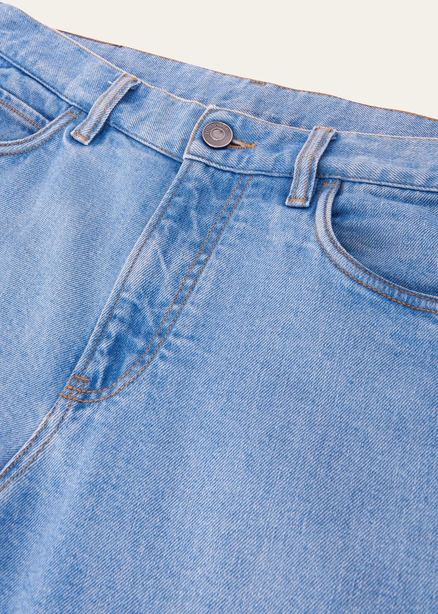 Calças Doccio Cotton Azul Claro Japão