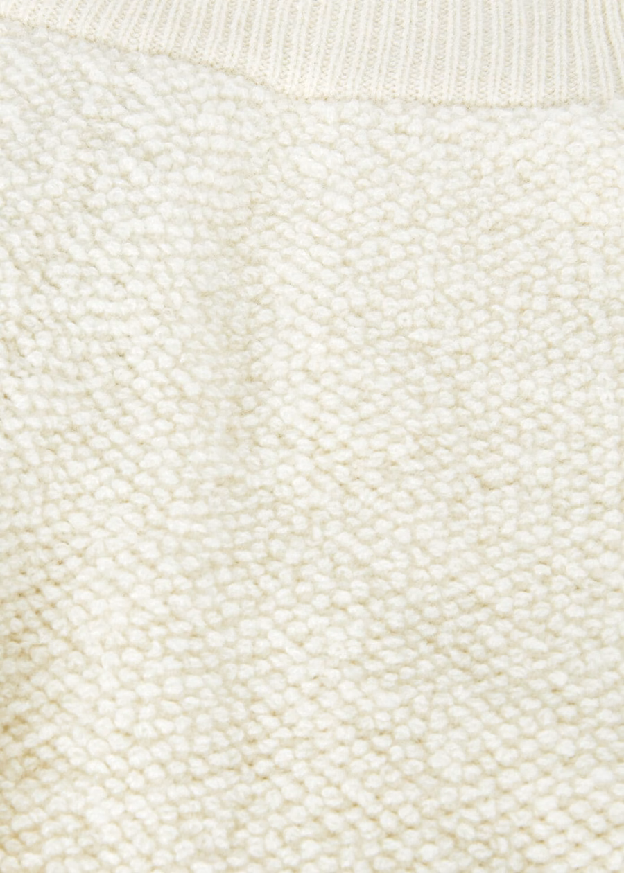 Calças encaracoladas infantis em cashmere cor nougat
