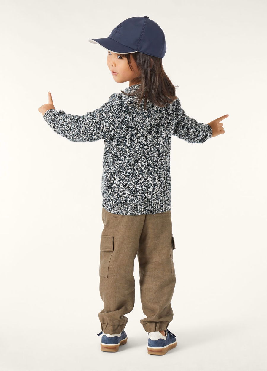 Camiseta infantil Cable Dream de algodão e cashmere DEFINITIVAMENTE
