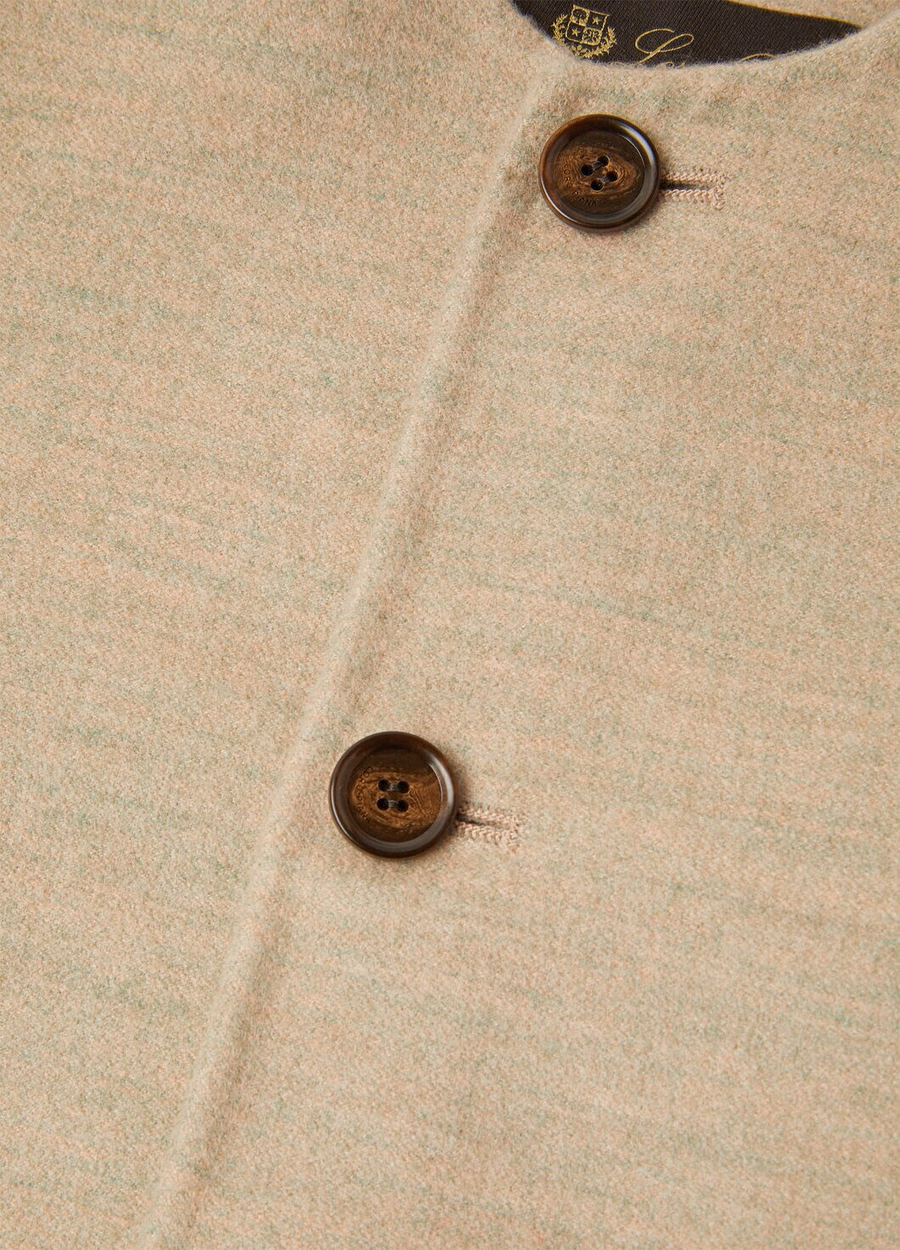 Jaqueta infantil Carla em cashmere rosa granito mesclado