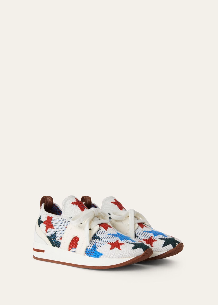 Tênis infantil 360 LP Flexy Walk em lã virgem nas cores vermelho, azul e verde.