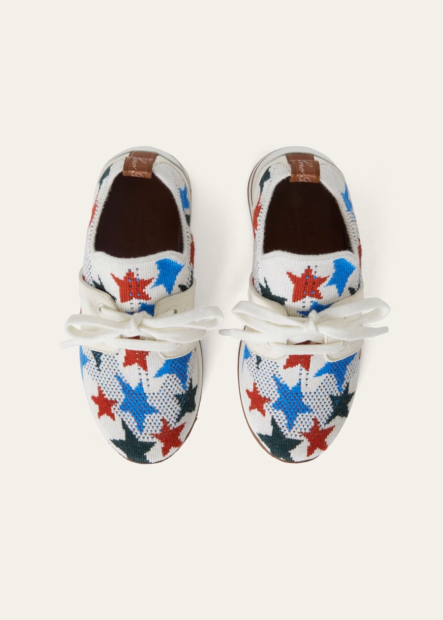 Tênis infantil 360 LP Flexy Walk em lã virgem nas cores vermelho, azul e verde.