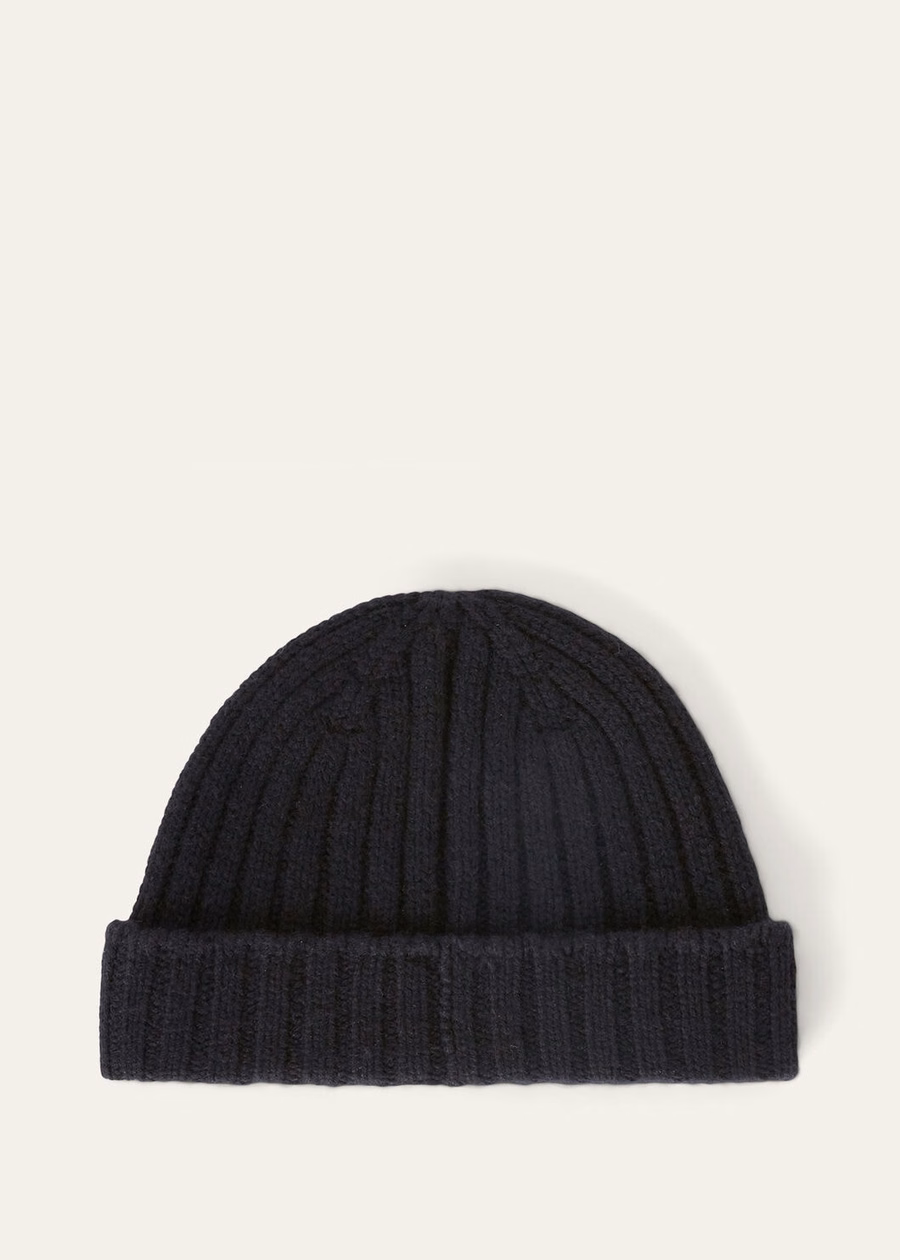 Gorro LP em cashmere azul marinho