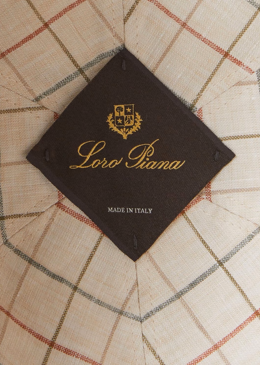 Boné de beisebol de linho multicolorido