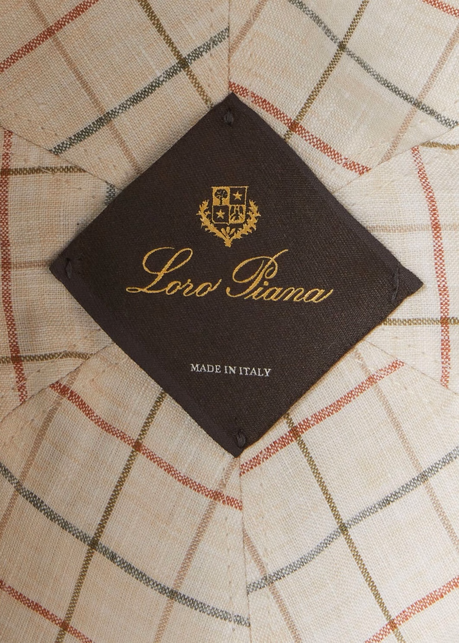 Boné de beisebol de linho com alecrim seco