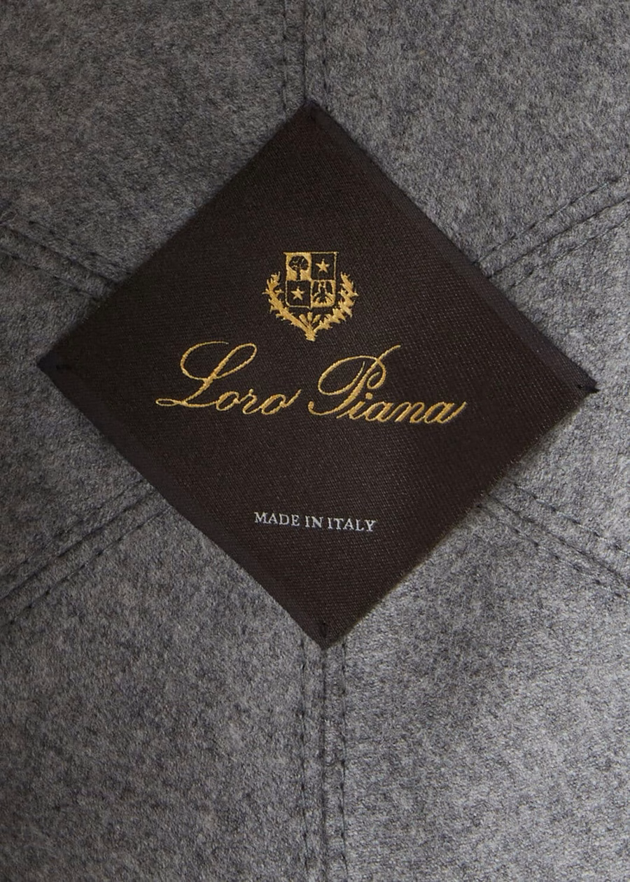 Boné de beisebol em cashmere de lã virgem verde escuro sofisticado
