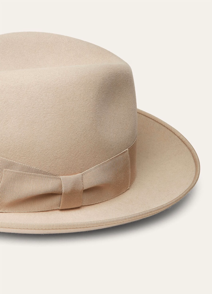 Gorro de bebê Sergio em cashmere com pele de coelho e pedra Inca