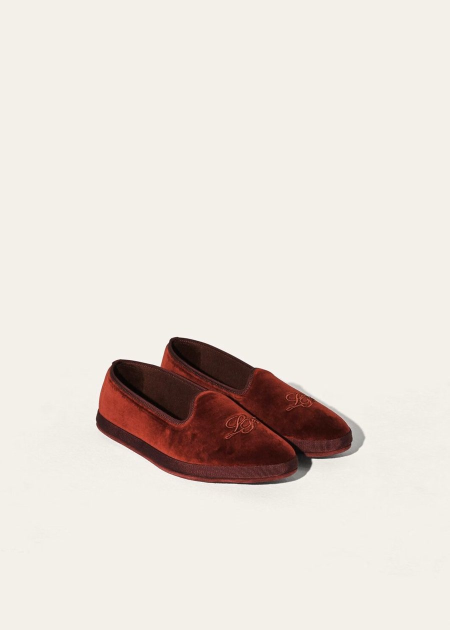 Mocassins LP Venice em algodão bordô