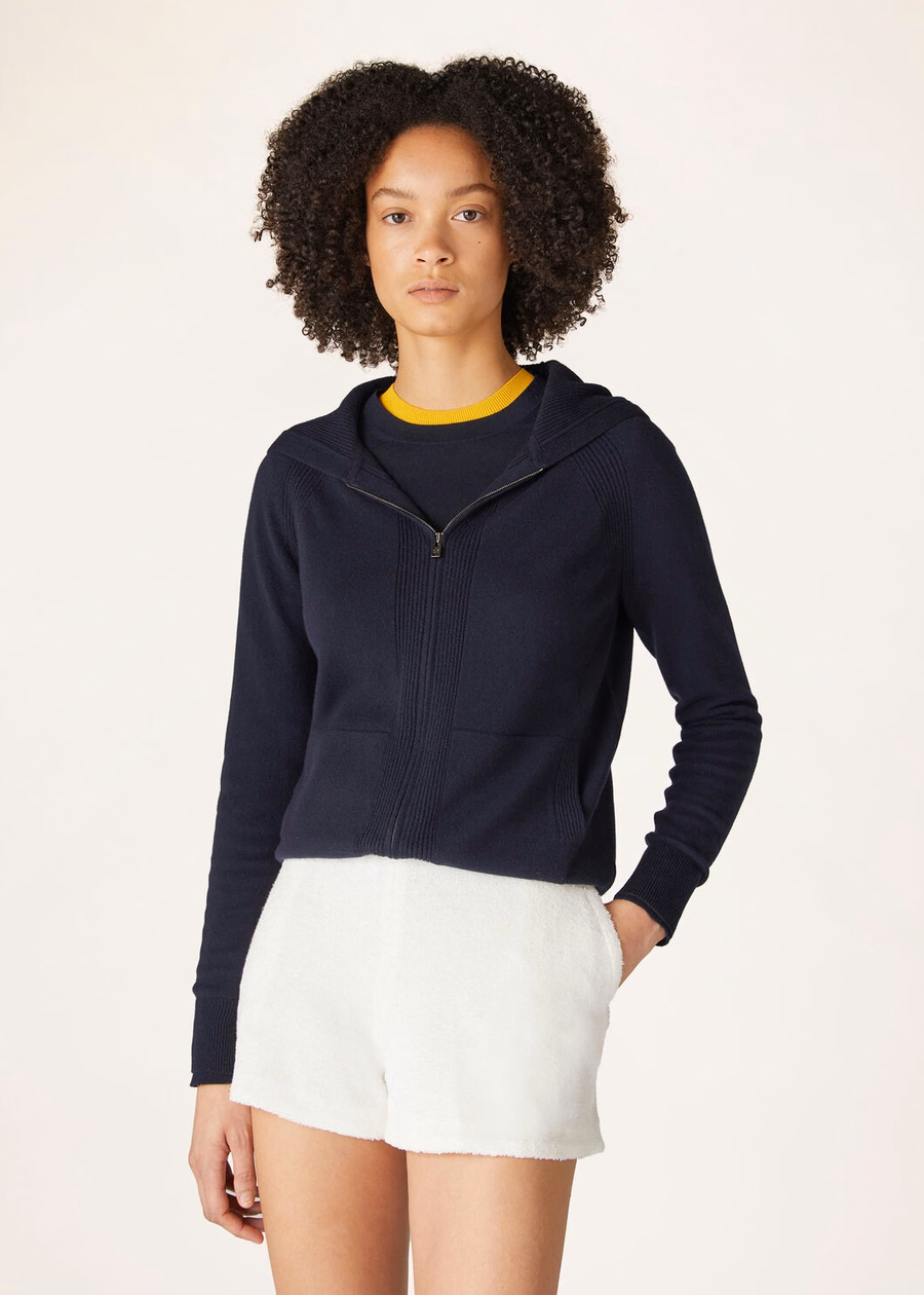 Jaqueta Bomber Merano Baby Cashmere Azul Marinho