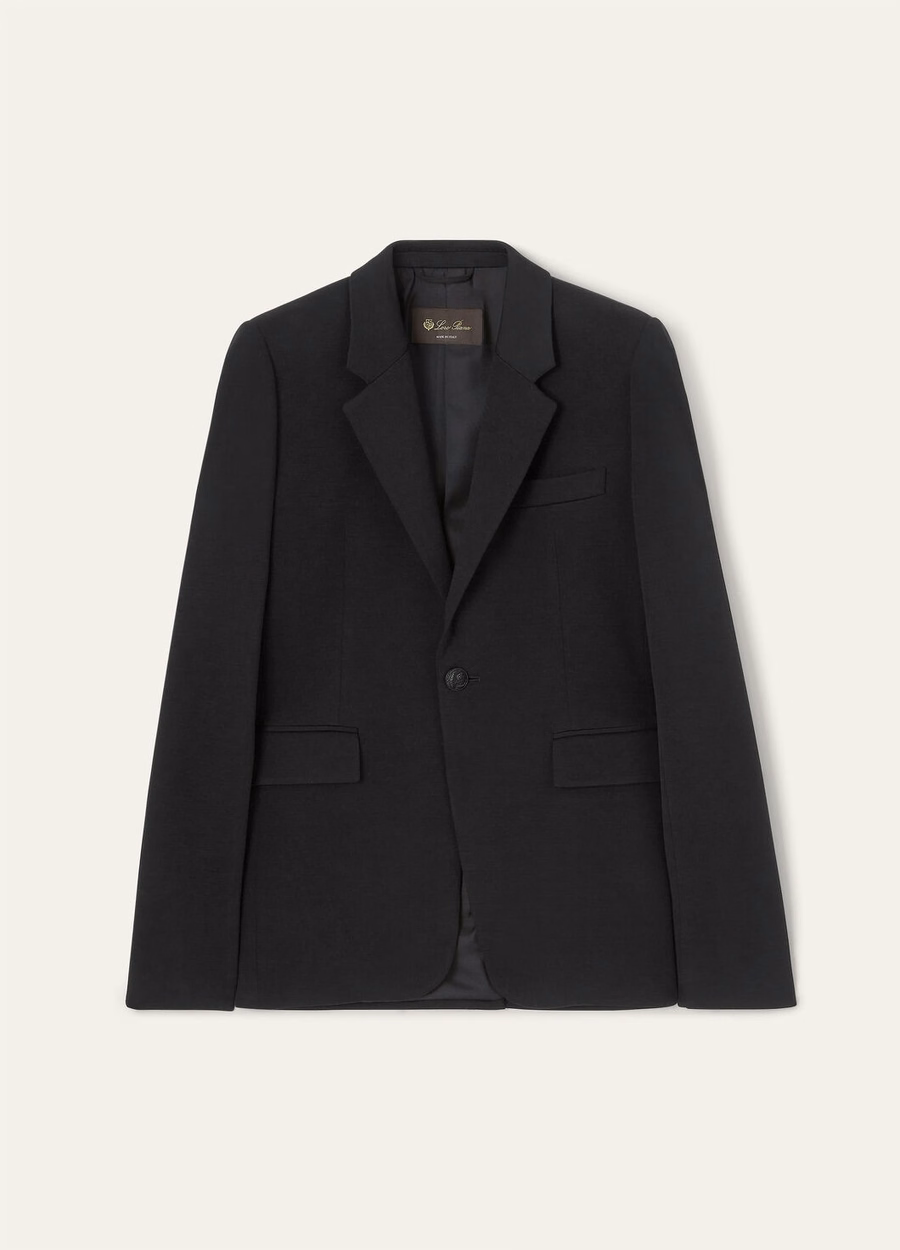 Blazer Hellen em lã virgem preta