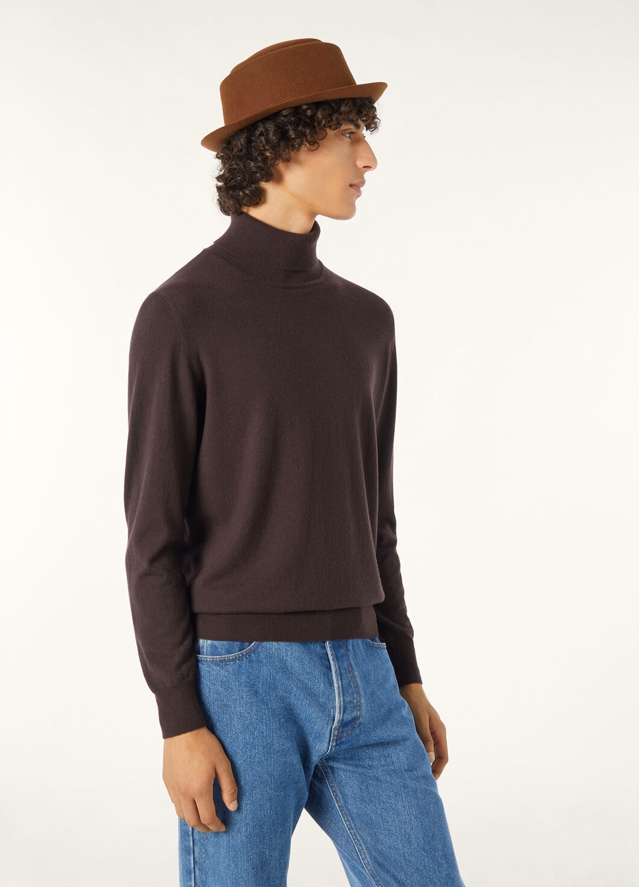 Macacão de bebê em cashmere com gola redonda