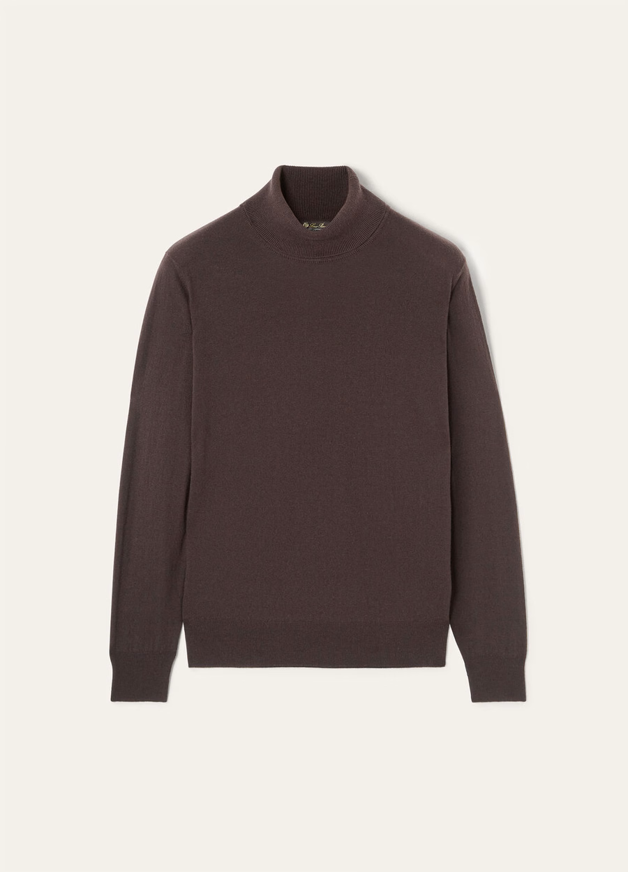 Macacão de bebê em cashmere com gola redonda