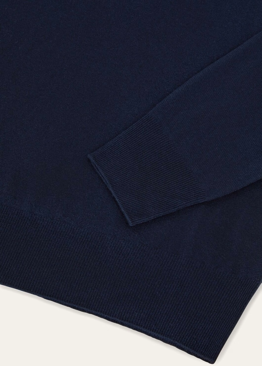 Gola alta em cashmere para bebê azul marinho
