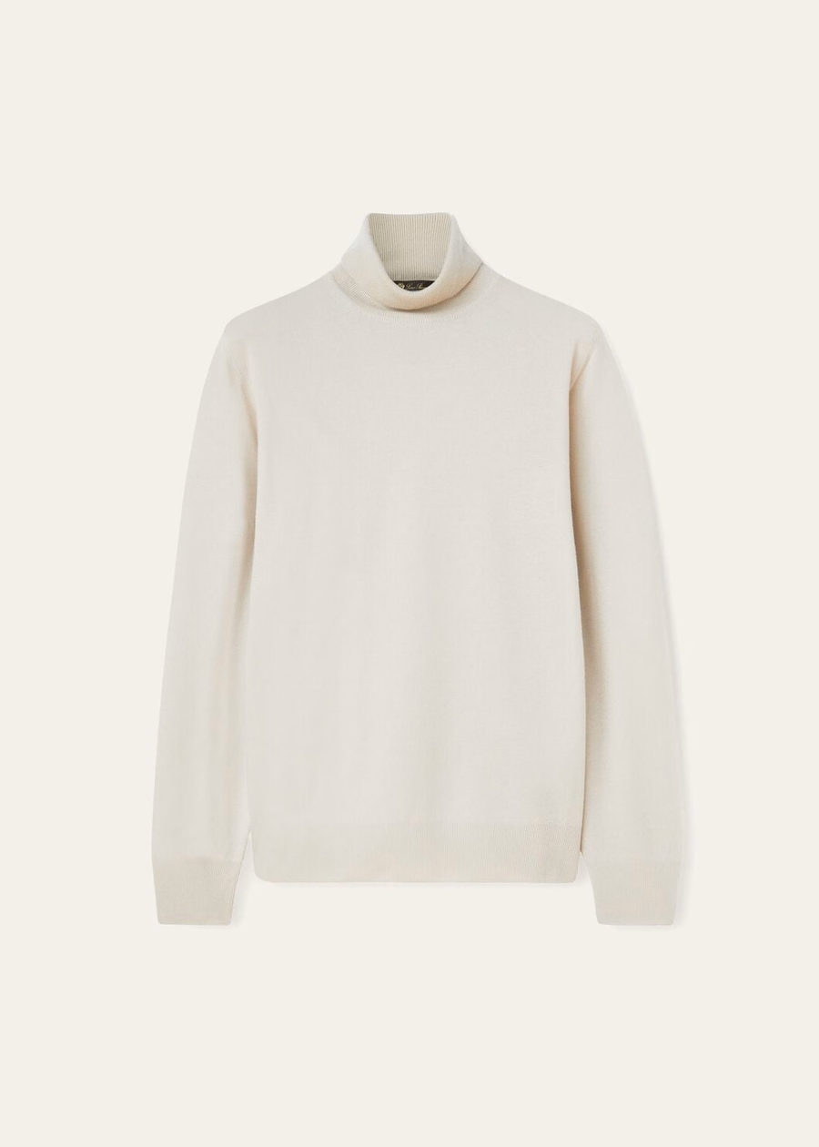 Gola alta em cashmere bebê cinza gelo