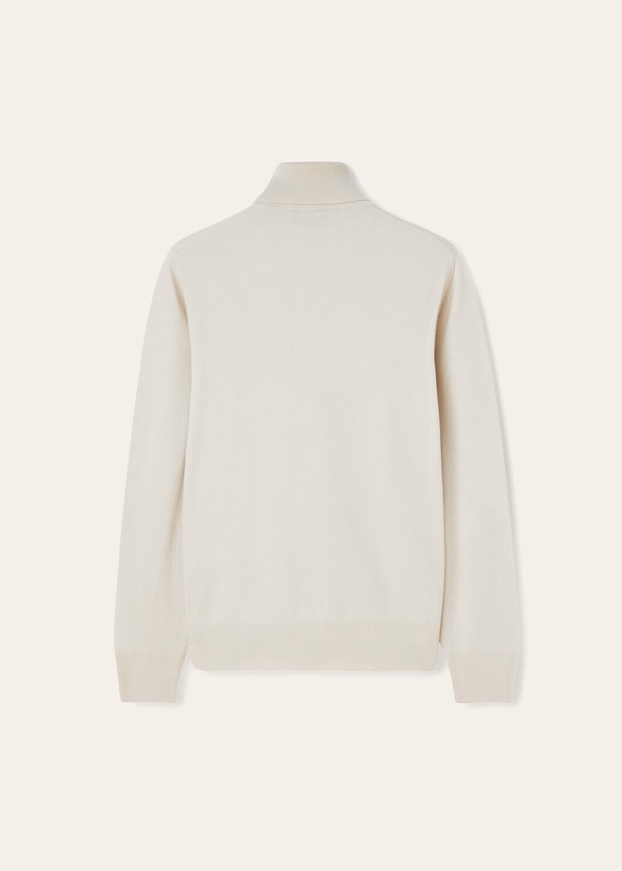 Gola alta em cashmere bebê cinza gelo