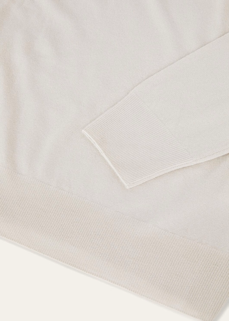 Gola alta em cashmere bebê cinza gelo