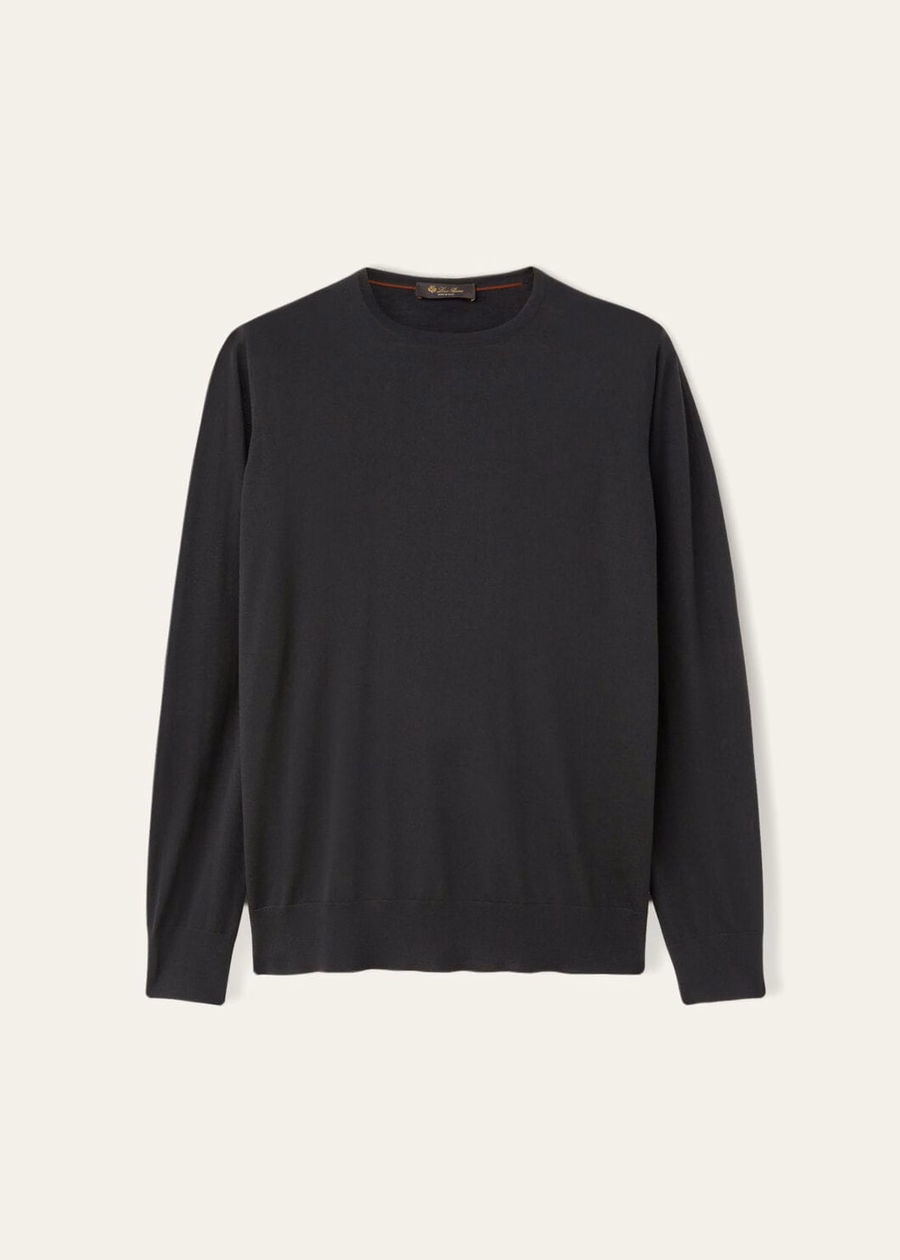 Camiseta Wish® Wool Onyx com gola redonda