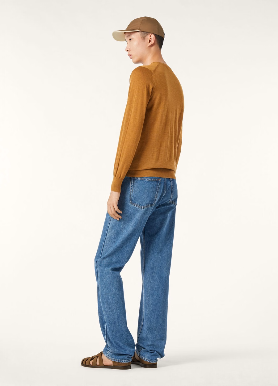 Camiseta Wish® Wool Camel Oasis Melange com gola redonda