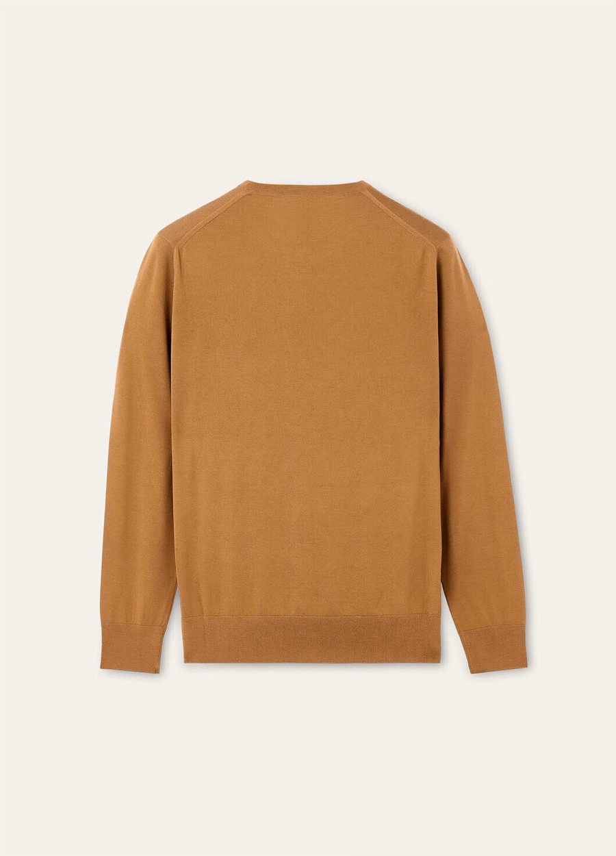 Camiseta Wish® Wool Camel Oasis Melange com gola redonda