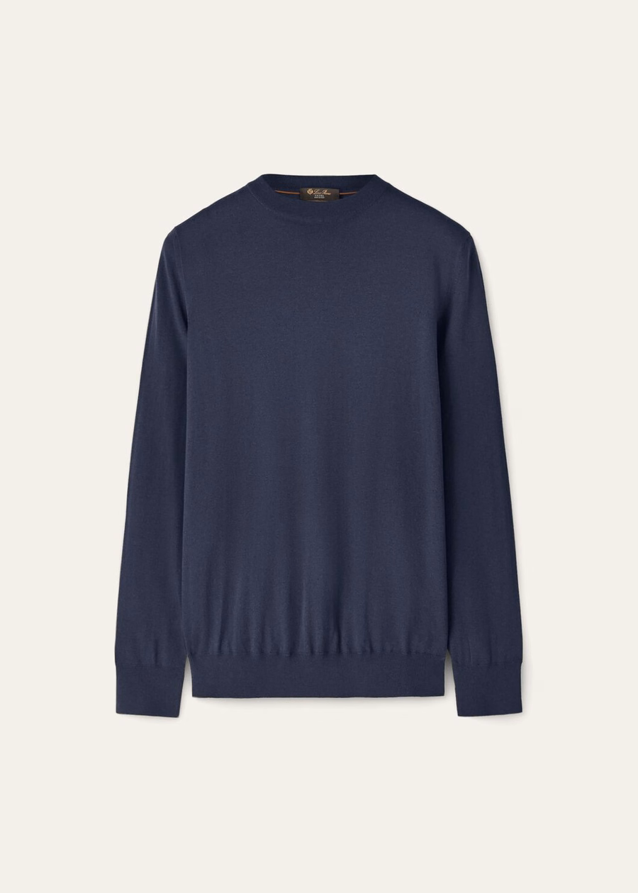 Casual Crewneck Vicuña Azul Marinho