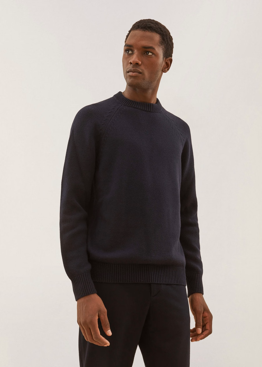 Powell Crew Neck Vicuña Azul Marinho